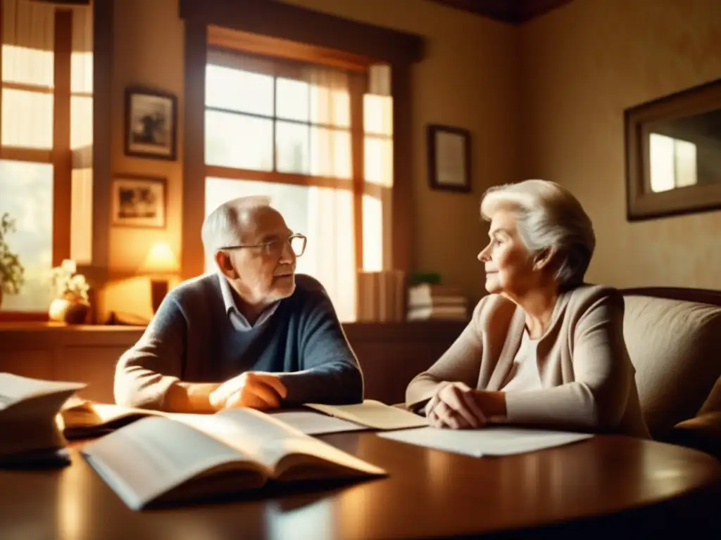 Pareja mayor buscando asistencia financiera Ancianos buscando programas de asistencia financiera