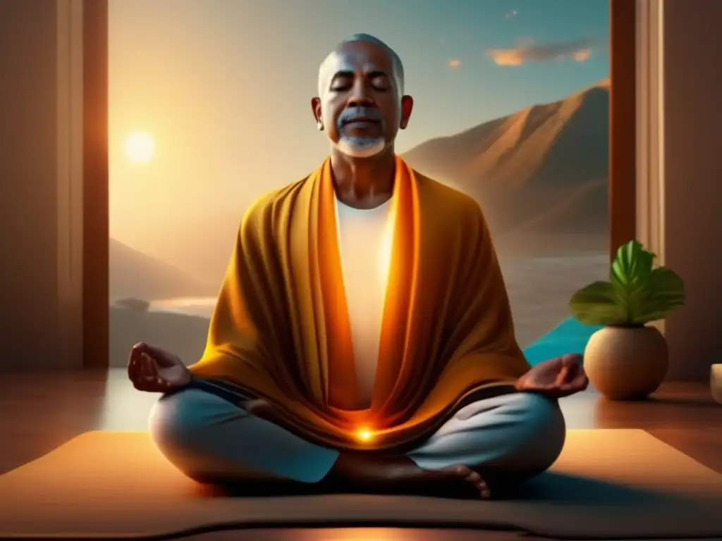 Imagen en sepia del poder del mindfulness en la jubilación Beneficios del mindfulness en la jubilación: Imagen detallada en 8k con estilo SepiaToned
