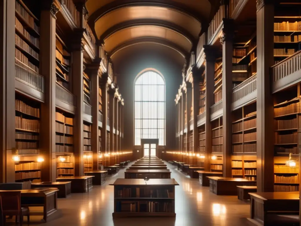 Biblioteca antigua llena de libros y sabiduría Biblioteca bulliciosa con libros antiguos, luz cálida y escritor inspirador - Planificación de jubilación inspiradora y activismo