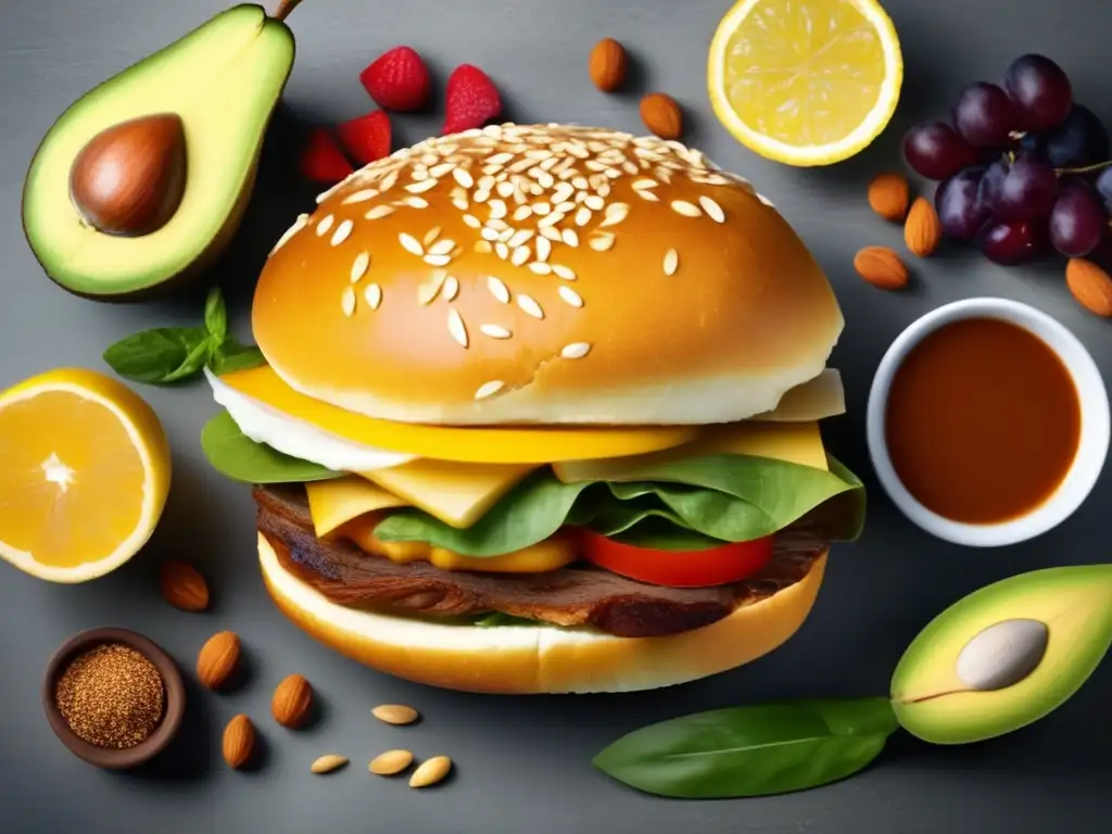 Los secretos de la longevidad Combinaciones alimenticias para longevidad saludable - Imagen detallada en 8k con estilo Sepia