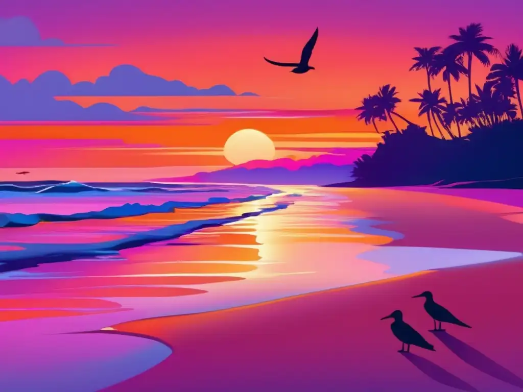 Playa serena al atardecer Destinos rejuvenecedores para espíritu jubilado en playa al atardecer