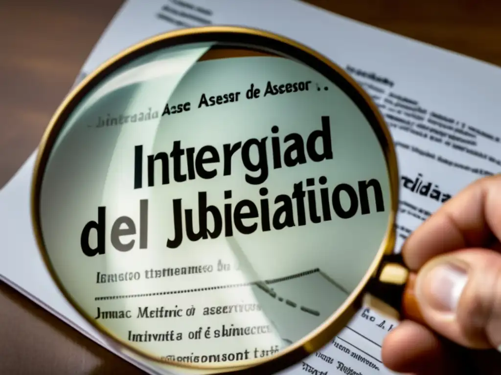 Evaluando la integridad del asesor de jubilación Persona examinando documento