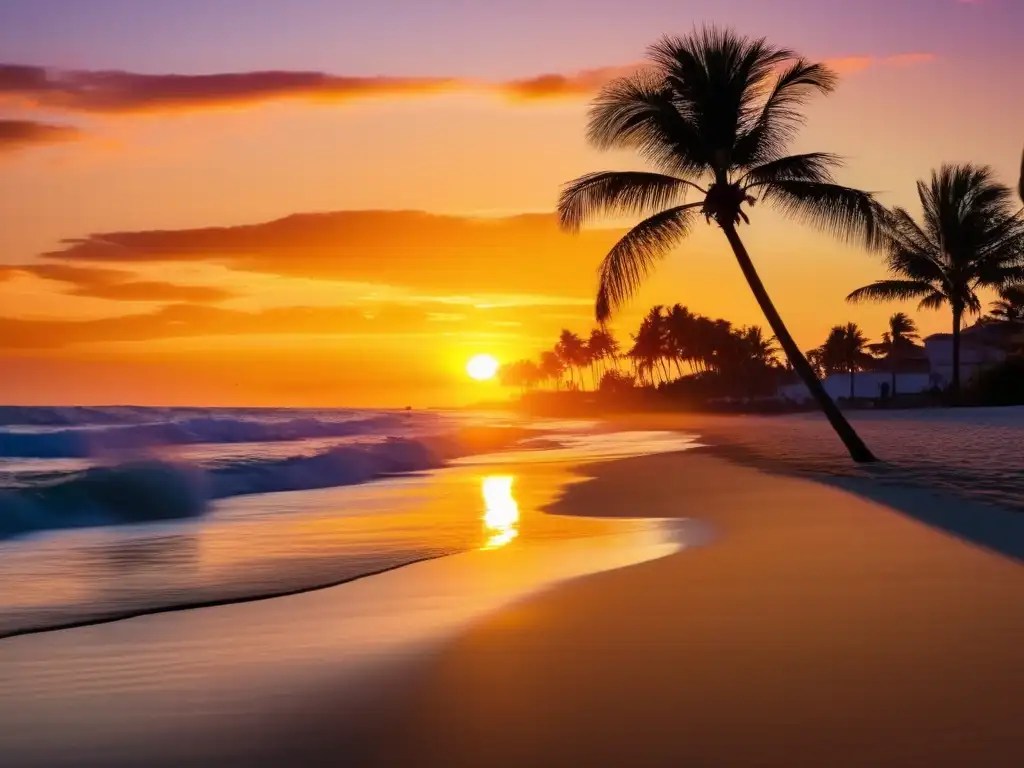 Playa al atardecer: tranquilidad y relajación Playa con atardecer: Beneficios del interés compuesto en la jubilación