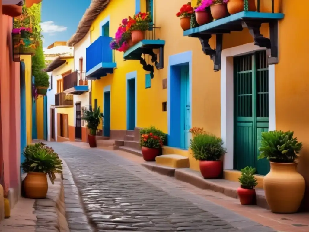 Encantadora calle adoquinada en un pueblo mágico Pueblo mágico: Planificación de jubilación en pueblos mágicos y con encanto