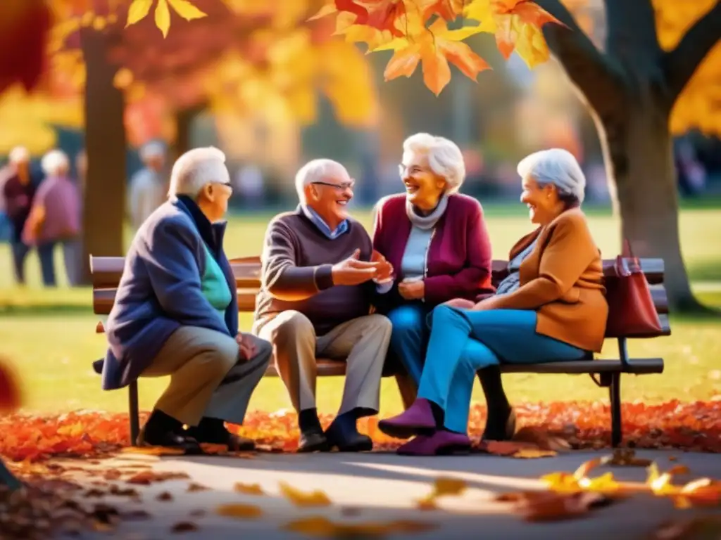 Retirados disfrutando de la vida Retirados disfrutan de redes sociales en jubilación con amistad y recuerdos (110 caracteres)