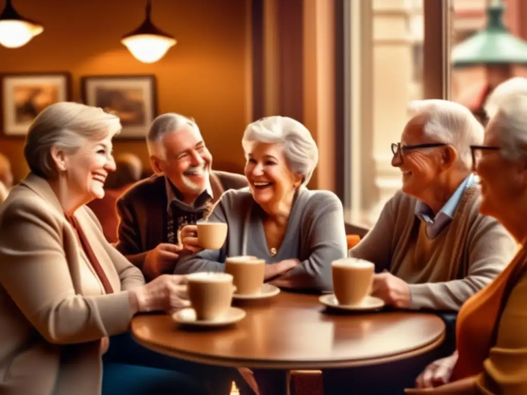 Retirados disfrutan de café y conversación Retirados disfrutan de vida social y creativa en plataforma de jubilación