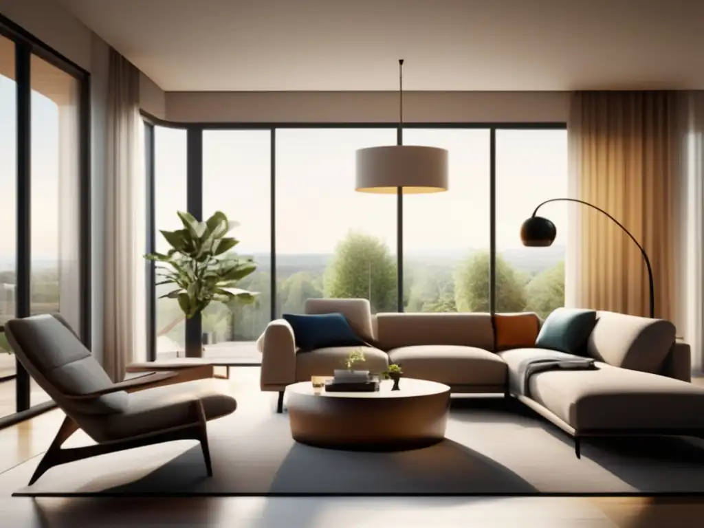 Sala de estar ergonómica y acogedora Sala de estar cómoda con muebles ergonómicos y planificación financiera jubilación ergonómica