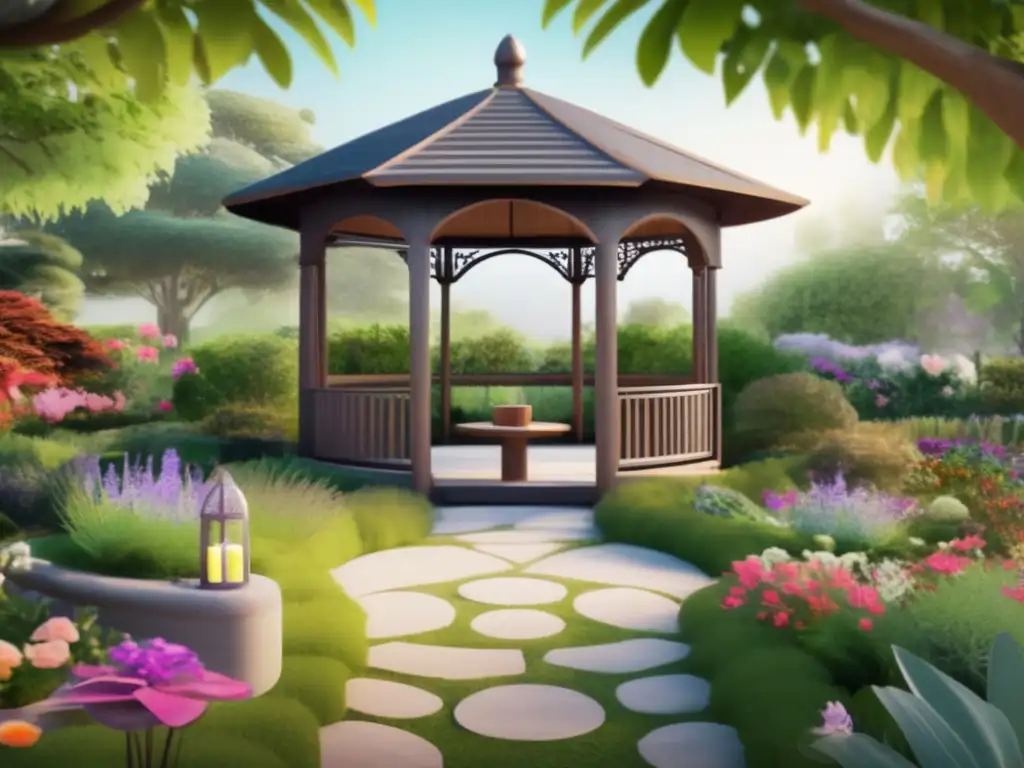 Terapias Alternativas para Jubilación Saludable en un jardín sereno con elementos terapéuticos -