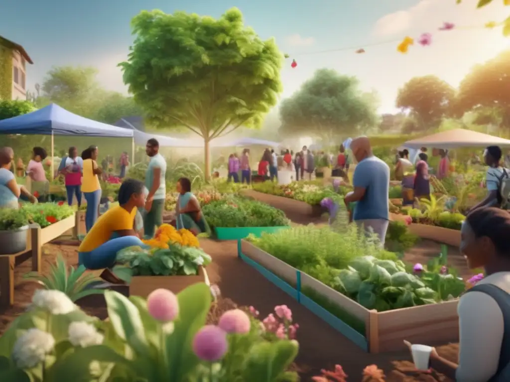 Escena de voluntariado en un jardín comunitario Planificación de jubilación y voluntariado: construyendo nuevas amistades