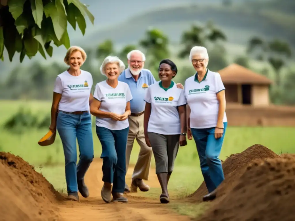 Voluntarios construyendo escuela Voluntarios jubilados construyendo escuela en el extranjero - aventura de voluntariado internacional (110 caracteres)